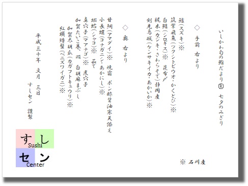 お品書き